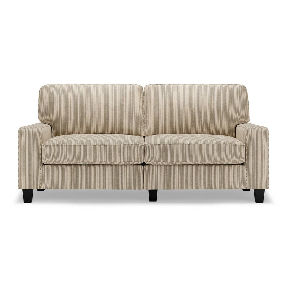 73" Palisades Sofa Flagstone Beige - Serta: Compact, Easy-Care Upholstery, Fits Small Spaces