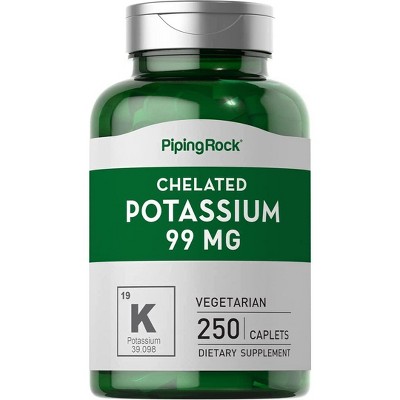Piping Rock Chelated Potassium (Gluconate) 99 mg | 250 Caplets