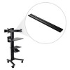Yescom Monitor Holding Pole Dual Monitor Arm for PC Mobile Cart Medical Trolley Cart Black - 4 of 4