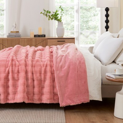 Cozy Bliss Fluffy Faux Fur Throw Blanket Soft Bed Blankets for Sofa Bed