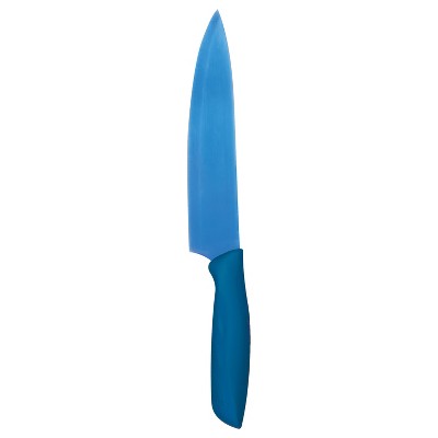 Apogee Culinary Endurance Sapphire Blue Titanium Cook's Knife with Cover, 8 Inch