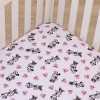 NoJo Disney Minnie Mouse Pink, Black, and White  Super Soft Nursery Fitted Mini Crib Sheet - image 2 of 4