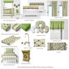 Bacati - Mod Stripes Green/Yellow/Choc Crib or Toddler Bed Skirt - 4 of 4