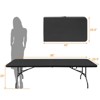 VisioGear Small Outdoor Folding Table with Handle, Portable Outdoor Folding Table for Travel, Camping, Black, 95.98"*30"*28.46" - 3 of 4