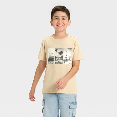 Boys' Short Sleeve West Coast California Graphic T-Shirt - Cat & Jack™ Khaki