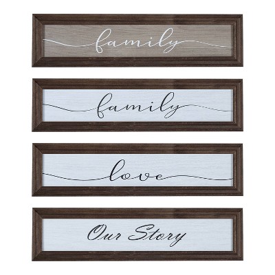 Classic White and Gray Wood Wall Picture Frame Set