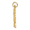 Black Bow Jewelry 14k Yellow Gold Female Baseball Batter Pendant - 2 of 4