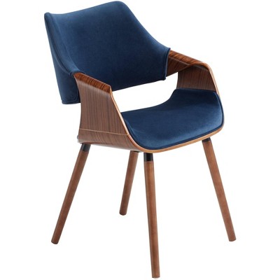 55 Downing Street Westin Blue Fabric and Beech Wood Dining Chair