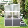 Greenhouse, Wooden Lean to Greenhouses for Outdoors, Heavy Duty Walk in Green House for Outside Winter for Sunroom Storage Shed, Garden, Backyard - 4 of 4