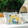 Stupell Industries Blue & Yellow Hibiscus Outdoor Decorative Throw Pillow, 18 x 18 - 2 of 3
