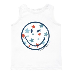 The Juniper Shop SmileyWorld Patriotic Star Wink Toddler Tank - 4T - White - 1 of 4