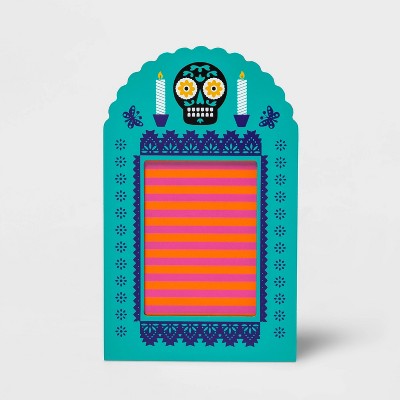 Día de Muertos 2.5"x3.5" Blue Wood Frame - Designed with Luis Fitch