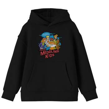 Those Meddling Kids Scooby Doo Characters Group Youth Boys Black Hoodie