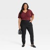 Women's High-Waisted Ponte Pull-On Pants - Ava & Viv™ Black - 3 of 4