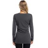 BLUEMING Womens Maternity Shirts Long Sleeve Crew Neck Basic Tank Tops Side Buttons Pregnant Shirts - 2 of 4