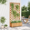 vidaXL Trellis Planter - Brown 35.4 in x 13.8 in x 70.9 in - 3 of 4