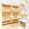 TackView Flip Drawers Wood Shoe Storage Cabinet with Rattan Doors & Adjustable Shelves,Natural Oak - 2 of 4