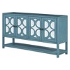 YOOCOZZ MDF Retro Console Table with Mirrored Doors, Durable Acacia Wood Legs and Spacious Shelves - 3 of 4