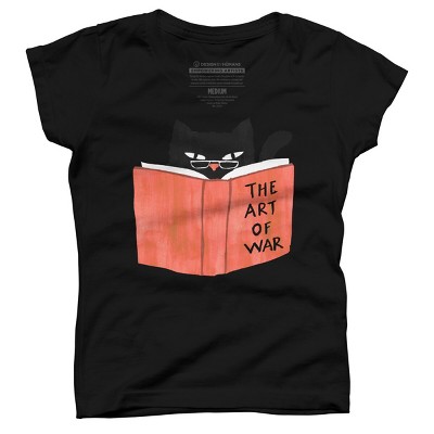 Girl's Design By Humans Diabolic cat By radiomode T-Shirt