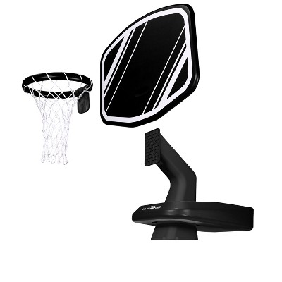 Black High Density Polyethylene Portable Poolside Basketball Hoop
