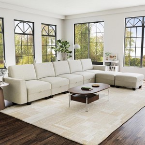 coucheta Modular Sectional Sofa, 140'' Sectional Couch with Storage, 7 Pieces Modern U Shaped Couch Set with 2 Ottomans, for Living Room - 1 of 4