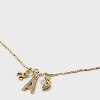 14K Gold Dipped Charm Initial Pendant Necklace - A New Day™ Gold - image 4 of 4