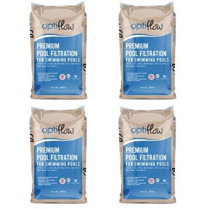 OptiFlow 50 Pound Premium Pool Filtration Angular Sand with Pure Silica Formula for Residential and Commercial Above and In Ground Pools, 4 Pack - 1 of 4