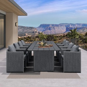 PURPLE LEAF Patio Dining Furniture Set Modern Outdoor Furniture Set Aluminum Dining Table and Chairs - 1 of 4