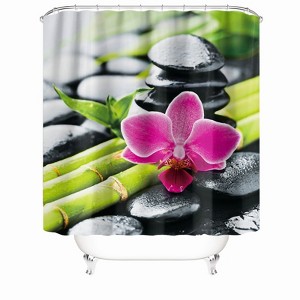 Orchid And Stone Shower Curtains for Bathroom Waterproof Fabric Bath Curtain Durable Soft Stylish Bathroom Decor 72x72 Inch - 1 of 1