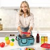 OPUX Insulated Dual Compartment Lunch Bag, Leakproof Soft Cooler Box Women Men Adult, Reusable Tote Pail Kids Boys Girls School - 4 of 4
