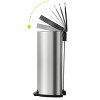 EKO 45L Aria Semi-Round Stainless Steel Resin Lid Step Trash Can no liner: Kitchen Garbage Can, 45 Liter, Silver - 4 of 4
