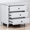 Mshliw 3-Drawer Nightstand for Bedroom, Solid Wood Frame Bedside Cabinet with Ball-Bearing Slides and Storage Drawers, Fully Assembled - 3 of 4