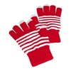 Fosmon Touchscreen Gloves, Winter Knit Gloves with Touch screen Fingers for Men & Women,, Superb Accuracy on 3 Conductive Fingertips - Red/White - 3 of 4