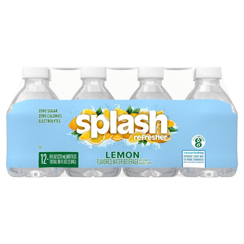 SPLASH Blast Lemon Flavored Water - 12pk/8 fl oz Bottles, 2 of 10