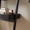 INFURNIC Desks Modern Writing Desk with Bookcase Ladder and One Drawer Two Shelves Handleless for Home Office, Black, 29.5"*18"*72" - 4 of 4