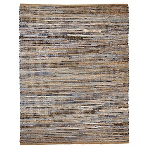 8'x10' American Graffiti Denim & Jute Rug Black/Multi - Anji Mountain: Handmade Flatweave, Fair Trade Certified, Natural Fiber - 1 of 3
