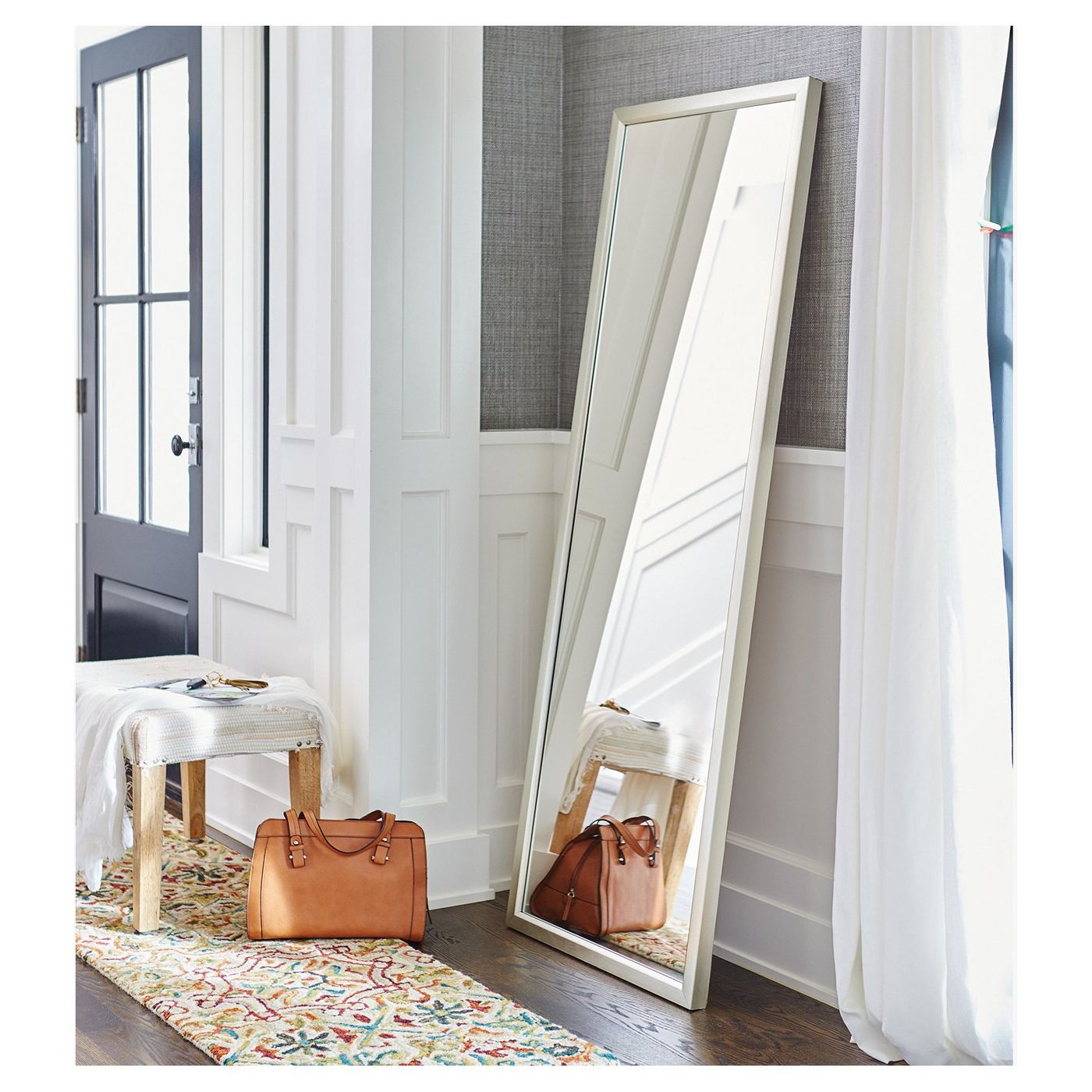 Rectangle Leaner Floor Mirror Silver - Thresholdâ¢ - image 4 of 7