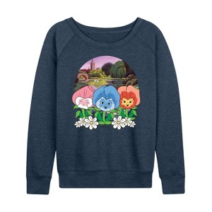 Women's - Disney - Alice in Wonderland Lightweight French Terry Wide Neck Long Sleeve Shirt - 1 of 4