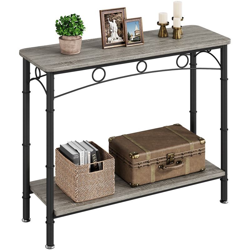 Whizmax Console Table, 41.3" Industrial Entryway Table with Shelf, Narrow Sofa Table for Hallway, Entrance Hall, Corridor, Foyer, Living Room, 1 of 9