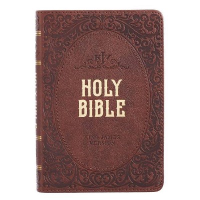 KJV Compact DK Brown - (Leather Bound)