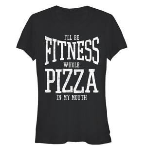 Juniors Womens CHIN UP Fitness Whole Pizza T-Shirt - 1 of 3