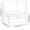 vidaXL Robust Bamboo Patio Corner Sofa with Comfortable Light Gray Cushions - Modular Outdoor Lounge Set - Eco-Friendly Garden Furniture - 3 of 4