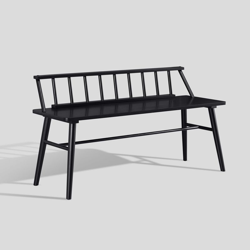Transitional Low-Back Spindle Entryway Bench - Saracina Home, 4 of 10