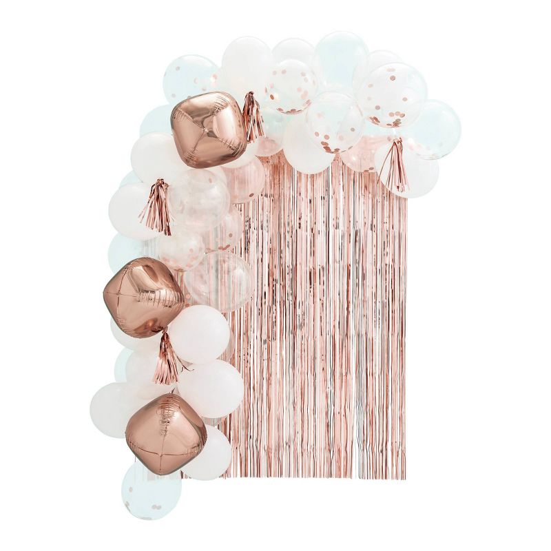 52ct Large Balloons Arch with Backdrop Rose Gold - Spritz&#8482;, 4 of 11