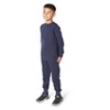 EVERYDAY KIDS Boys’ Navy Fleece Crewneck Sweatshirt; Boy’s Long Sleeve Pullover Shirt - Soft and Breathable Cotton/Poly Blend - 4 of 4