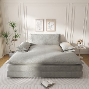 GDFStudio Keene Oversized Chenille Upholstered Double Chaise Lounge with Detachable Cover Design - 1 of 4