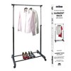 J&V TEXTILES Double Rod Clothing Garment Rack, Rolling Clothes Organizer on Wheels for Hanging Clothes - image 3 of 3