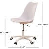 CAVINAS Modern Office Desk Chair, Ergonomic Small Computer Desk Chair with Wheels, Adjustable Rolling Chair, Support Swivel Task Chair - 3 of 4