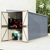 vidaXL Garden Shed Grey Galvanized steel Large Garden Shed Rectangular - 2 of 4
