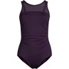 Lands' End Women's Chlorine Resistant Smoothing Control Mesh High Neck One Piece Swimsuit - 3 of 4